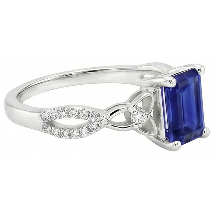 Alliance diamant saphir du Sri Lanka émeraude 3 carats neuf