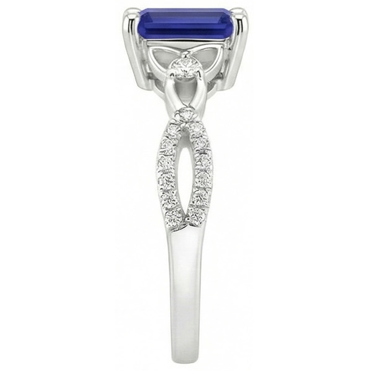Alliance diamant saphir du Sri Lanka émeraude 3 carats neuf