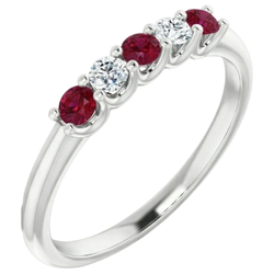 Alliance d'Éternité Rubis Naturel 1 Carats