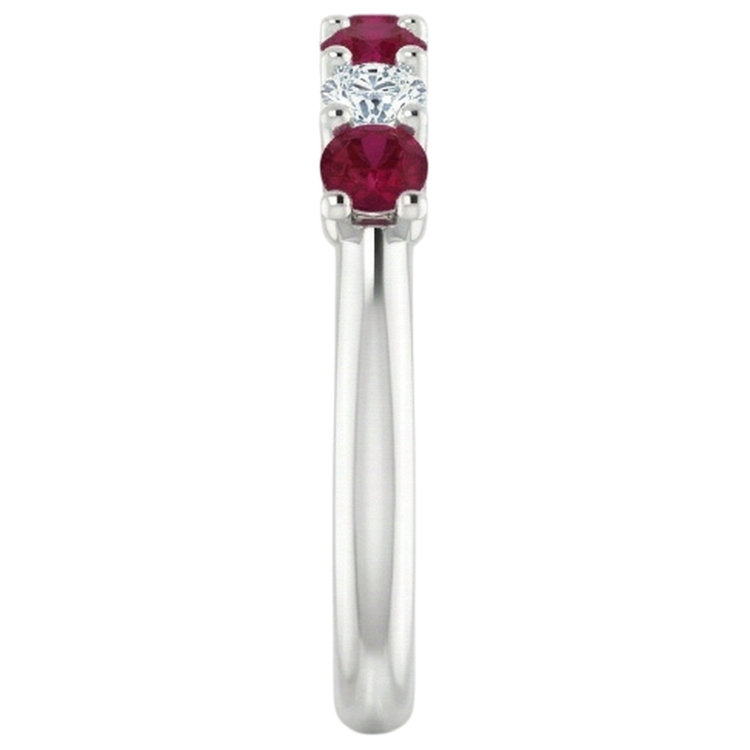 naturel round rubis 1carats alliance vue de profil