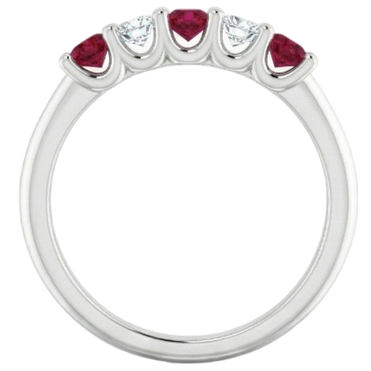 naturel round rubis 1carats alliance sur blanc