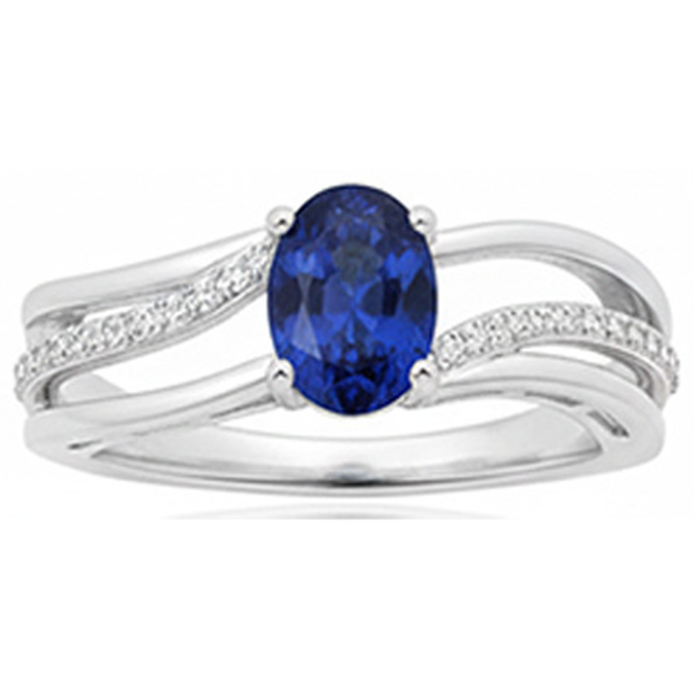 naturel oval diamant 3carats alliance vue de face