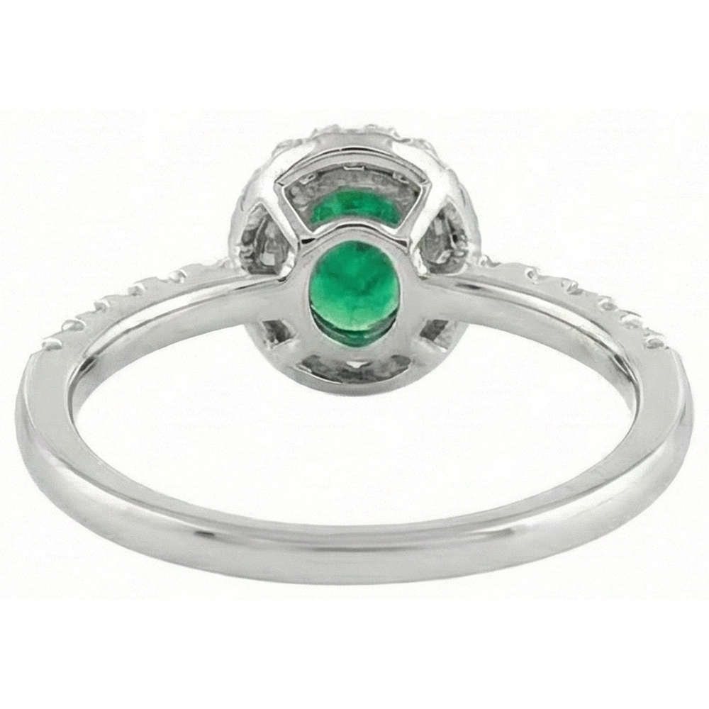 naturel oval diamant 3.85carats alliance sur blanc