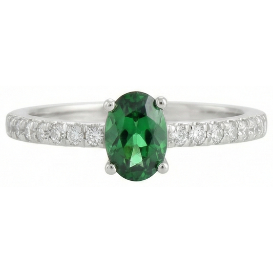 Alliance verte émeraude et diamants 3.5 ct