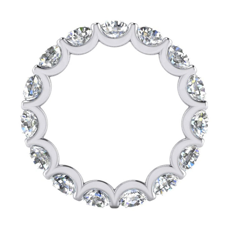 Anneau d'éternité Réel diamant rond scintillant 4.2 mm 4.80 carats