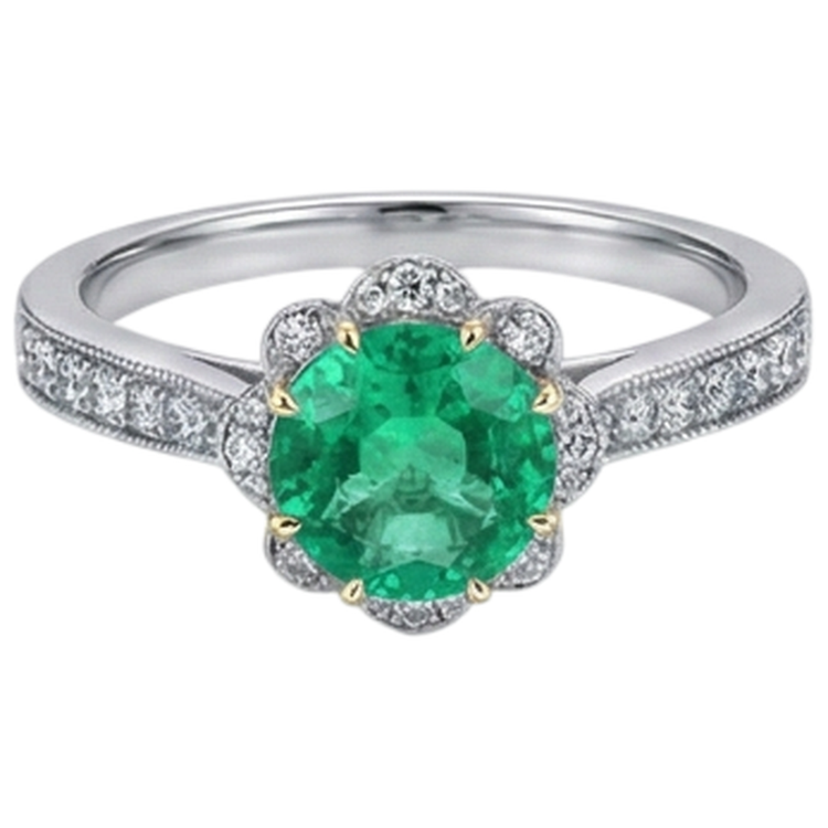 Fait à la main Bague Pierre Précieuse 2 carats – vue de côté