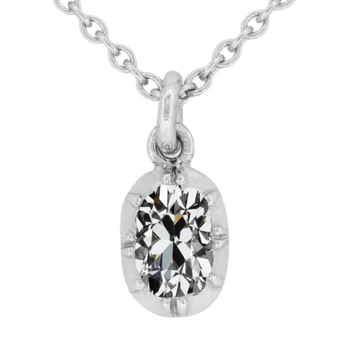 Diamant Fin Pendentif 2 carats Or 14K Blanc – vue principale