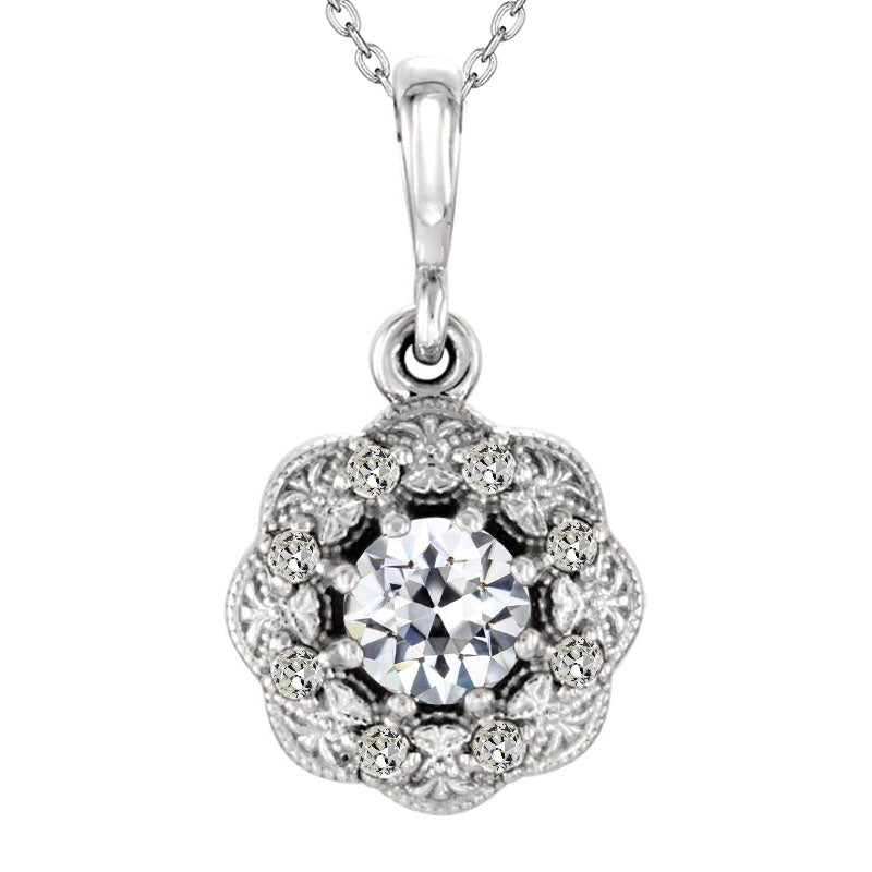 Diamant Halo 2,50-carats Or Blanc 14 Carats – vue principale