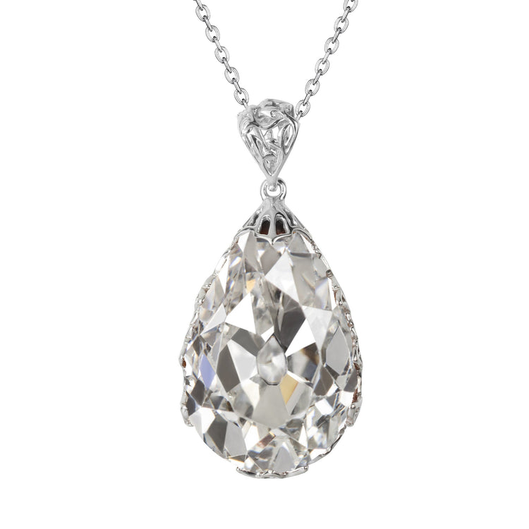 Taille Old Mine Diamant bague en Or Blanc 14 Carats – vue principale