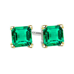 Fait à la main Gemstone Earring avec Émeraude Colombienne GIA