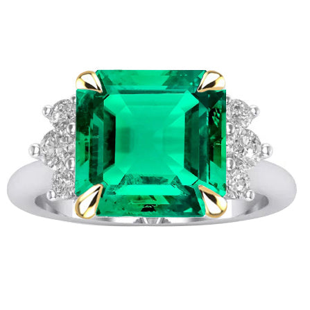 Émeraude Colombienne Bague Pierre Précieuse – vue principale