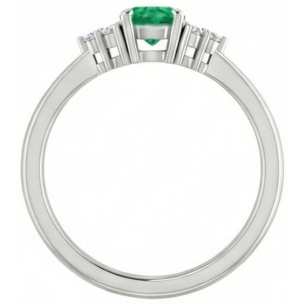 naturel round diamant 1carats bague vue de profil