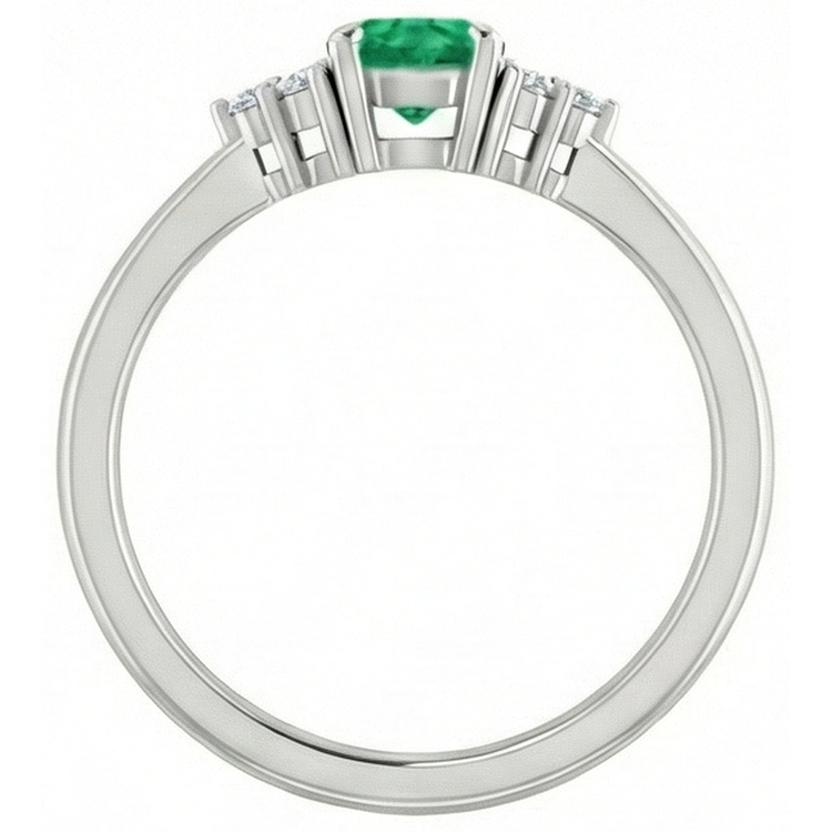 naturel round diamant 1carats bague vue de profil