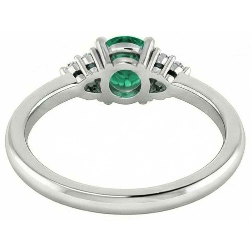 naturel round diamant 1carats bague sur blanc