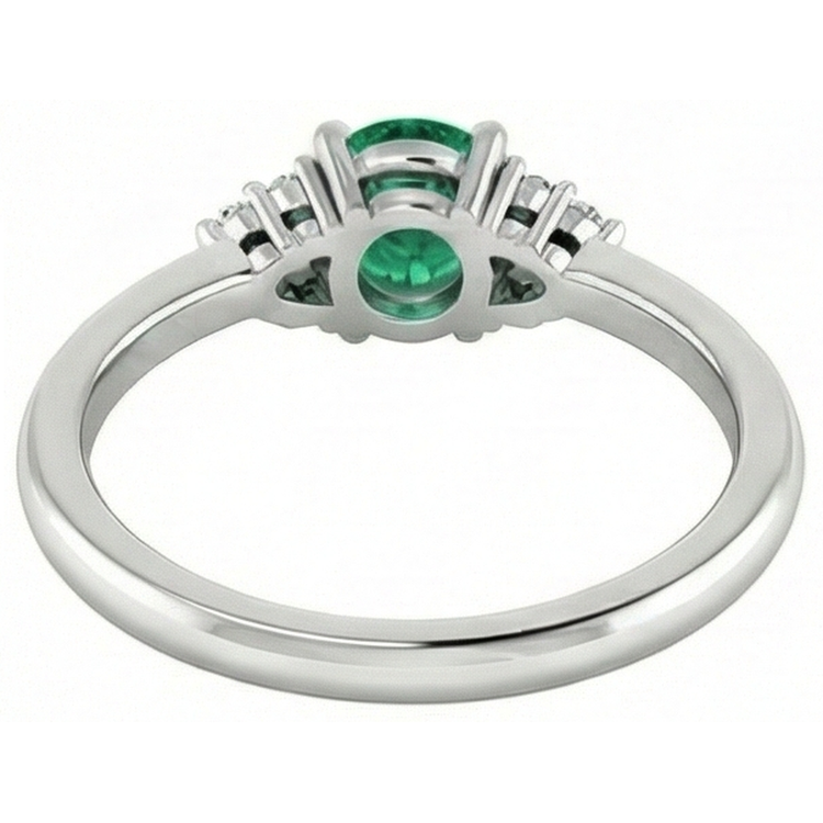 naturel round diamant 1carats bague sur blanc