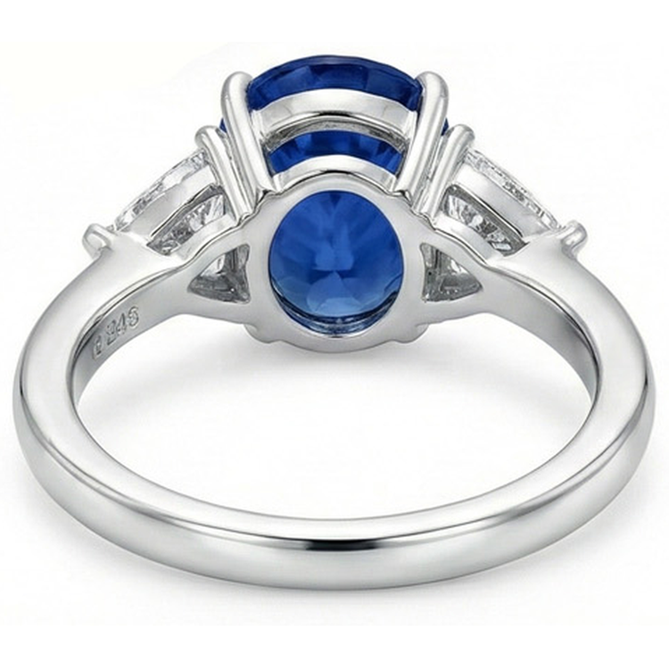 naturel trillion diamant 3.50carats bague avec accents diamants