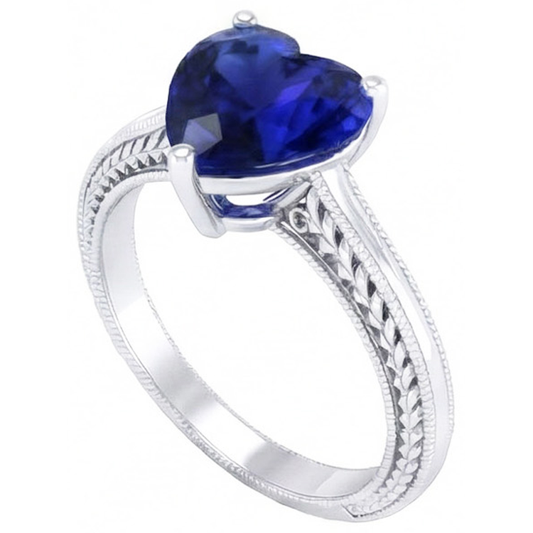 naturel heart diamant 3carats bague vue de face