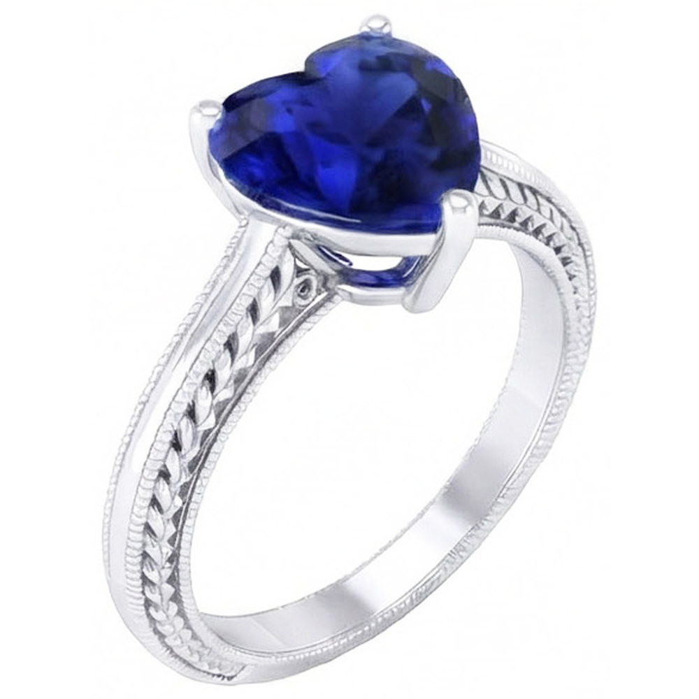 naturel heart diamant 3carats bague angle de côté