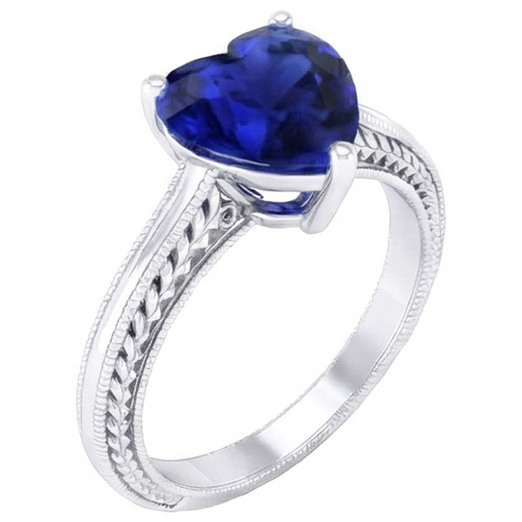 naturel heart diamant 3carats bague angle de côté