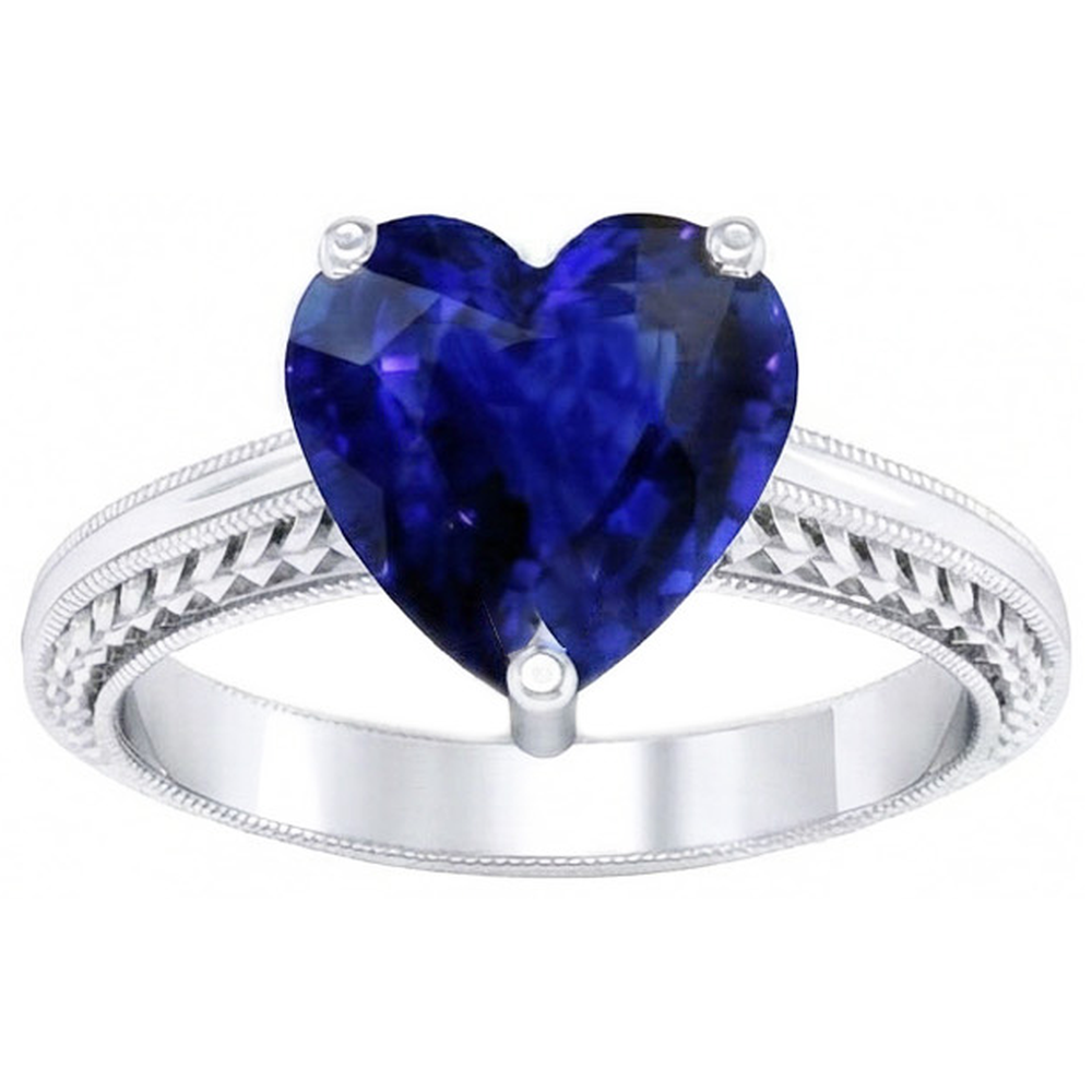 naturel heart diamant 3carats bague détail rapproché