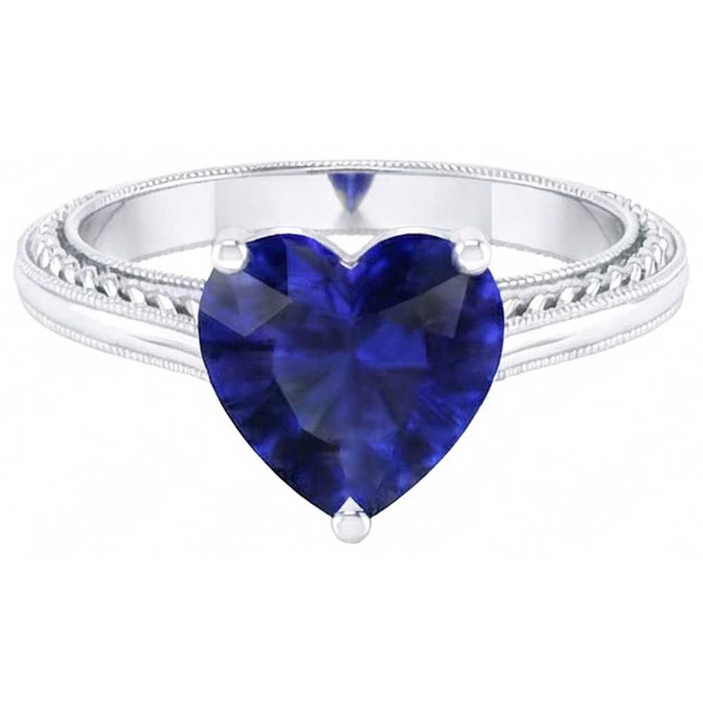 naturel heart diamant 3carats bague vue de dessus