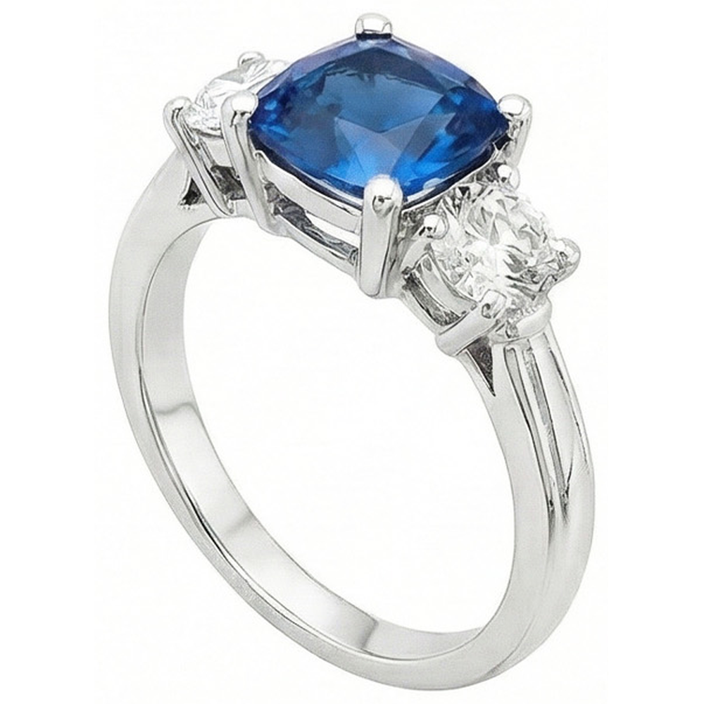 naturel round diamant 4.51carats bague détail rapproché