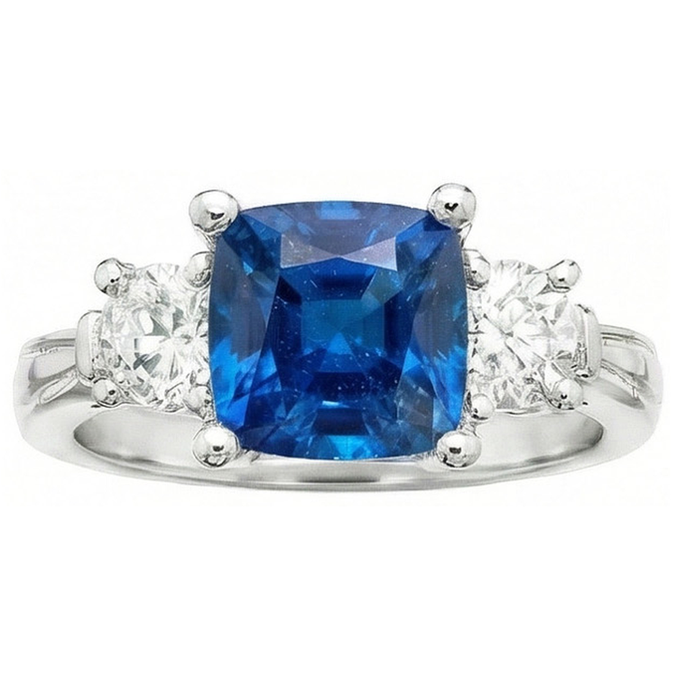 naturel round diamant 4.51carats bague angle de côté