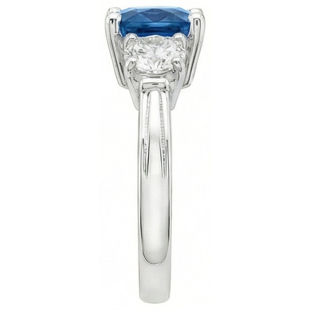 naturel round diamant 4.51carats bague vue de dessus