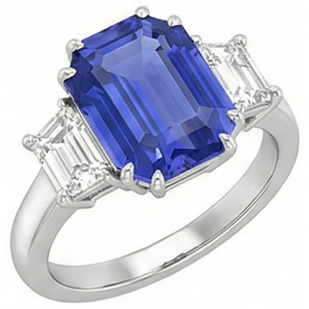 naturel diamant 3carats bague vue de face