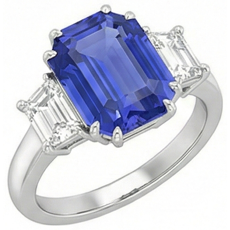 naturel diamant 3carats bague vue de face
