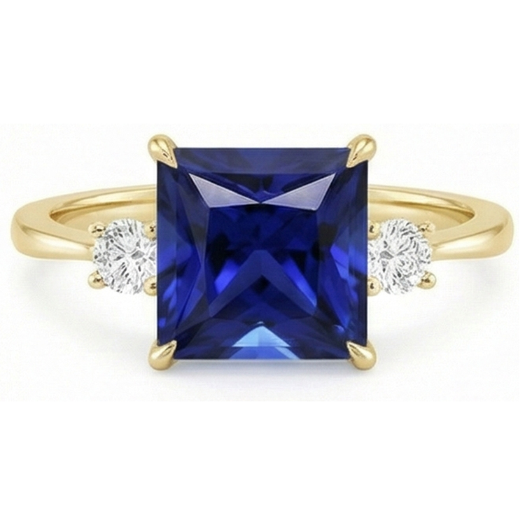 naturel diamant 5.25carats bague vue de profil