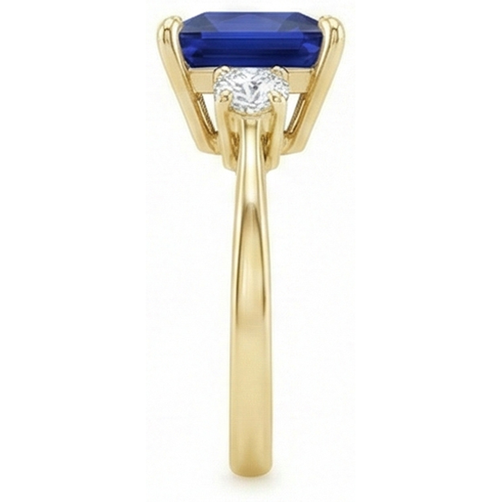 naturel diamant 5.25carats bague sur blanc