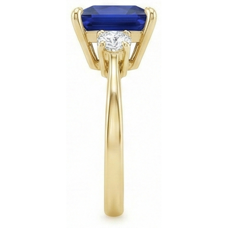naturel diamant 5.25carats bague sur blanc