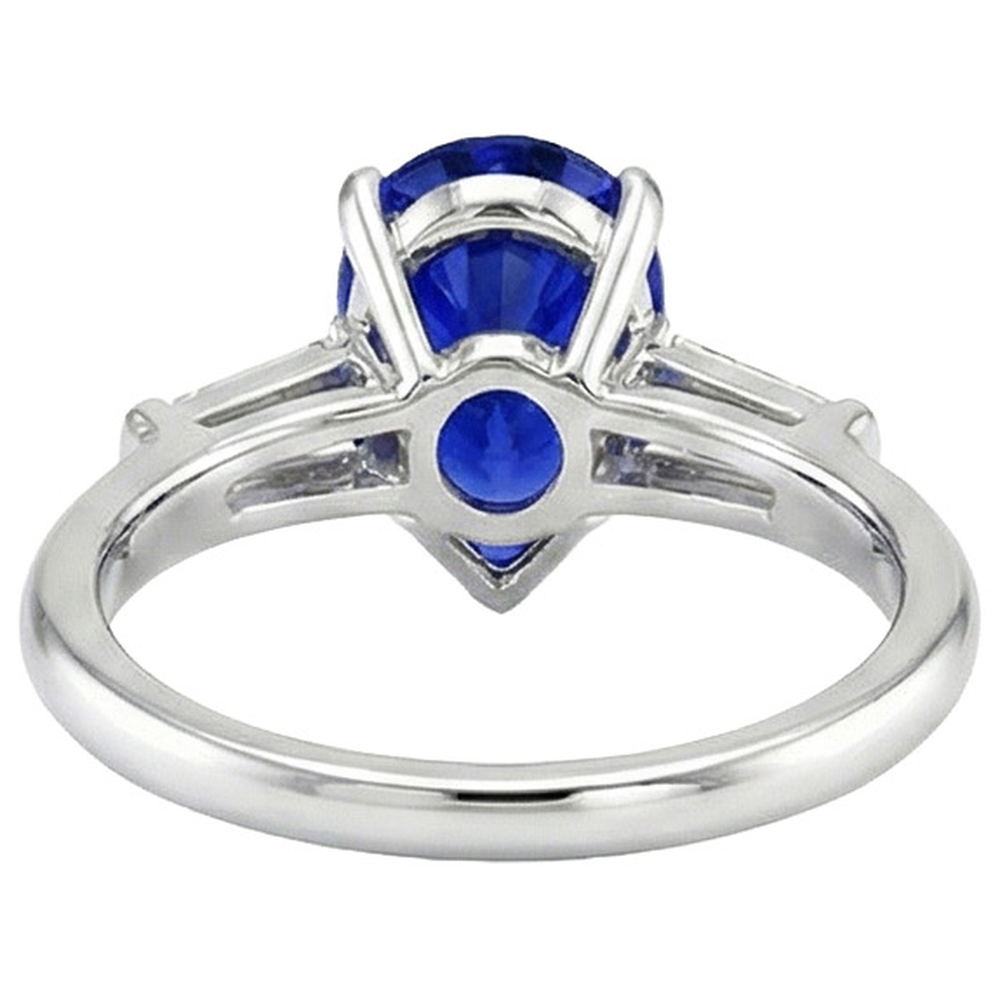 naturel baguette diamant 4.50carats bague détail rapproché