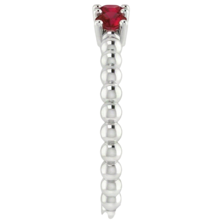 naturel round diamant 0.75carats bague vue de profil