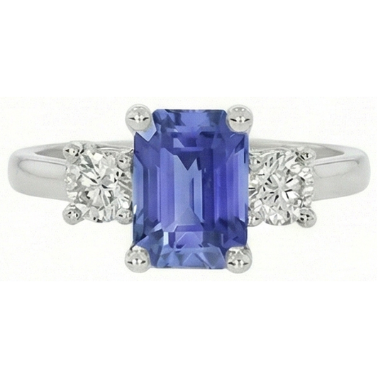 naturel round diamant 2.50carats bague angle de côté