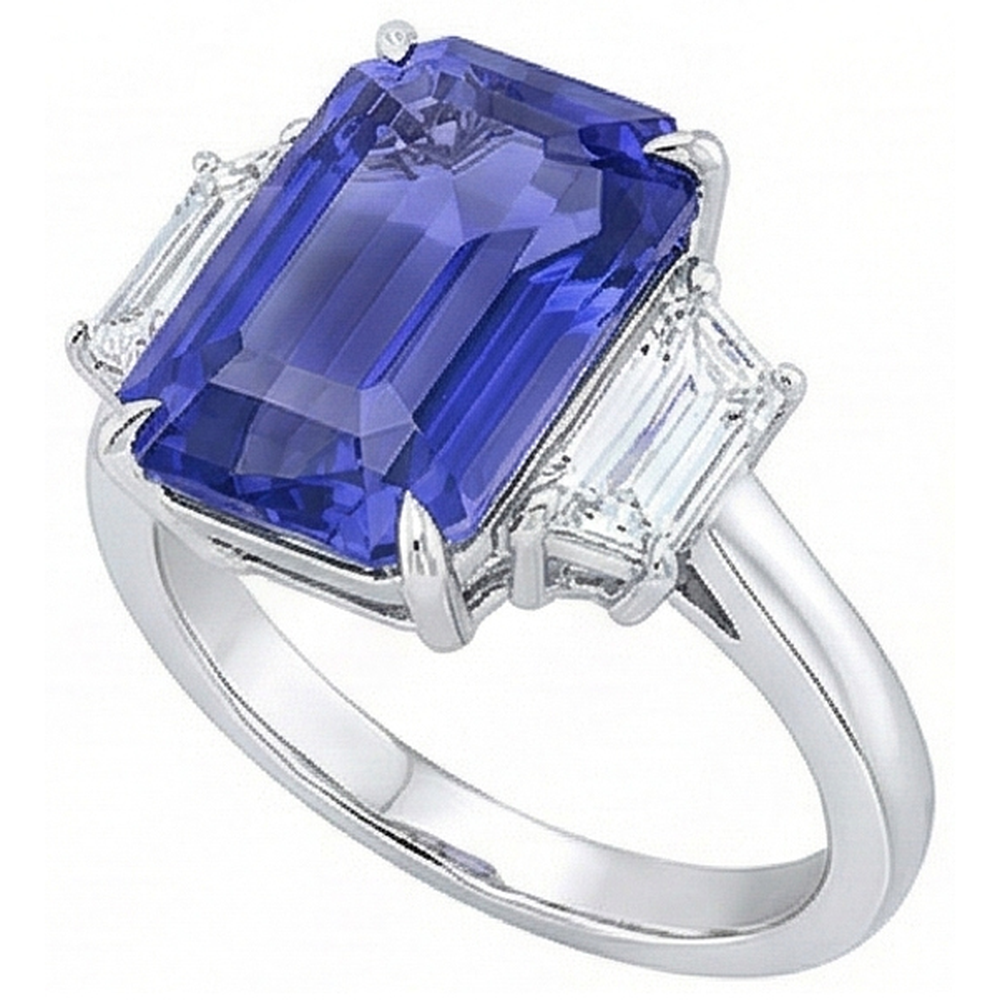naturel diamant 3.50carats bague angle de côté
