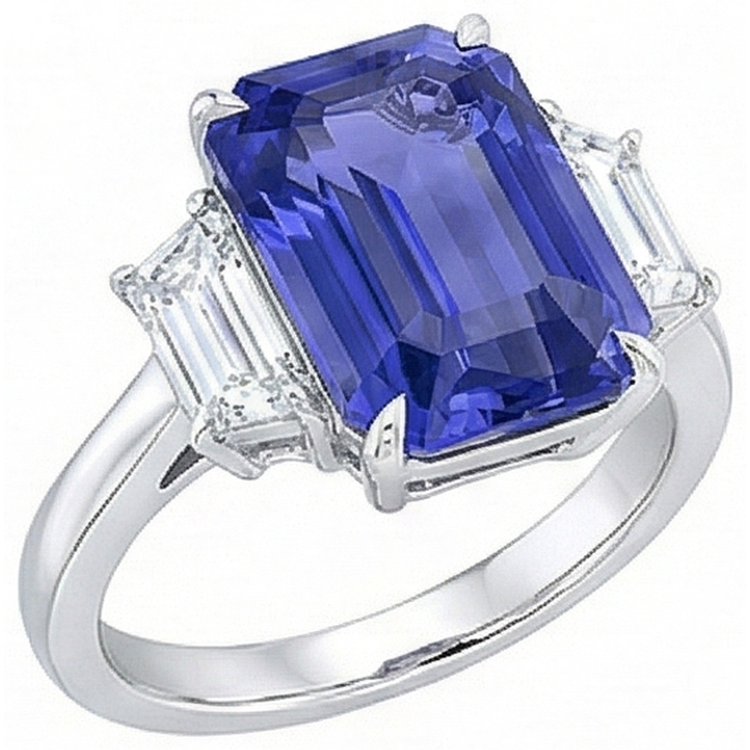 naturel diamant 3.50carats bague vue de dessus