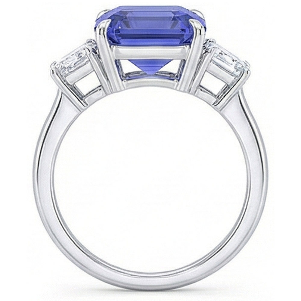 naturel diamant 3.50carats bague sur blanc