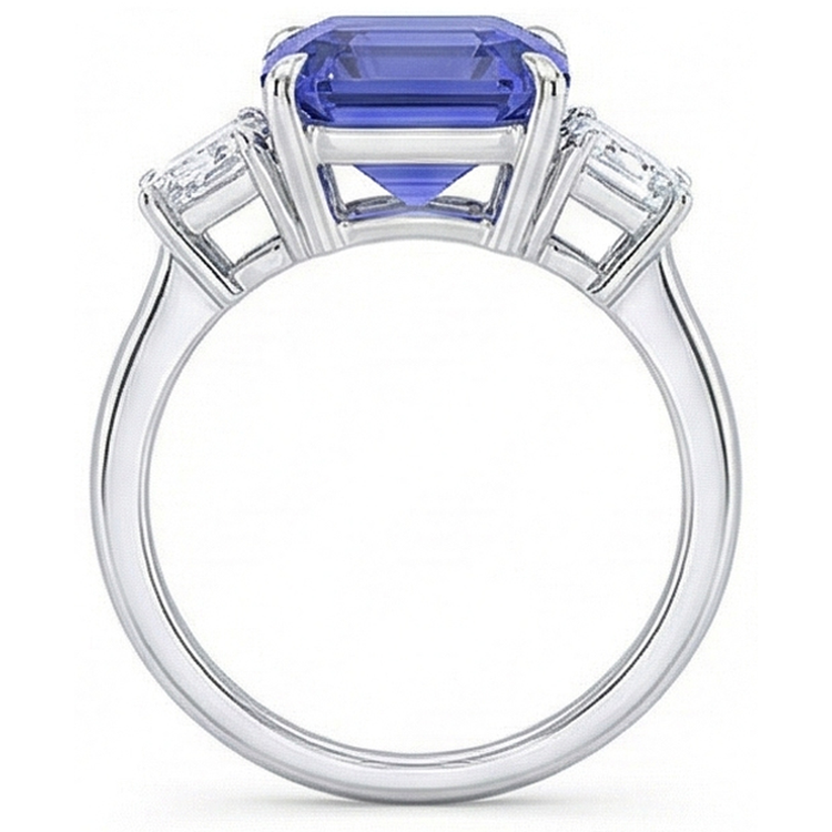 naturel diamant 3.50carats bague sur blanc