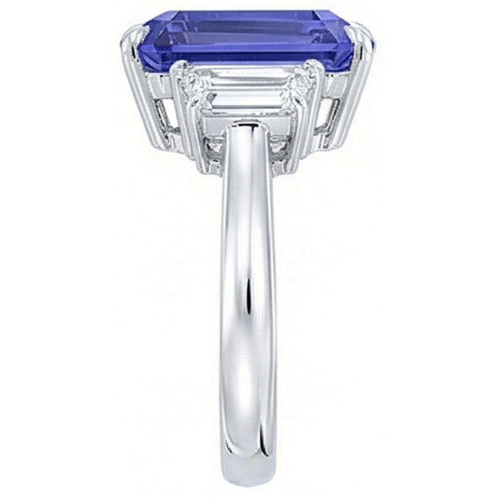 naturel diamant 3.50carats bague vue de profil