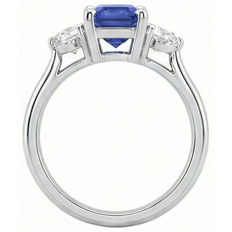 naturel diamant 3carats bague sur blanc