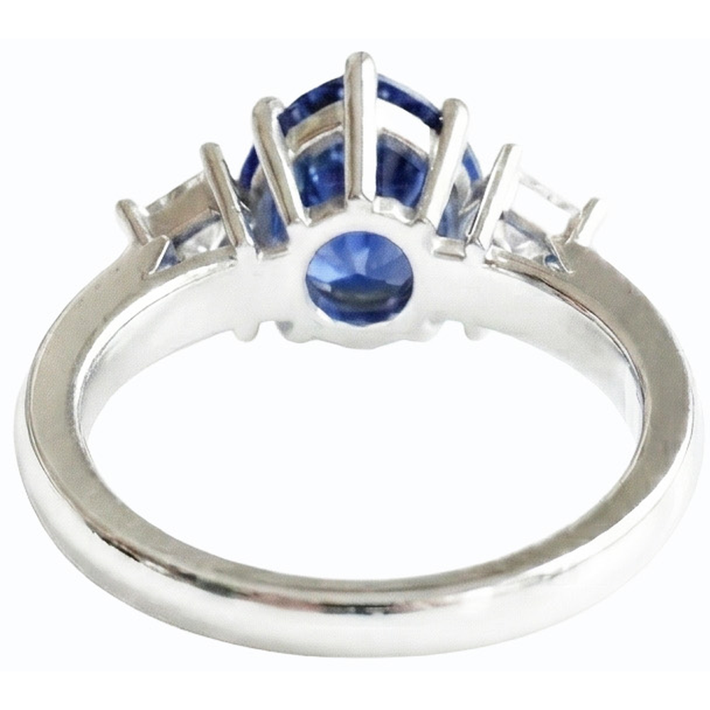naturel pear diamant 3carats bague vue de face