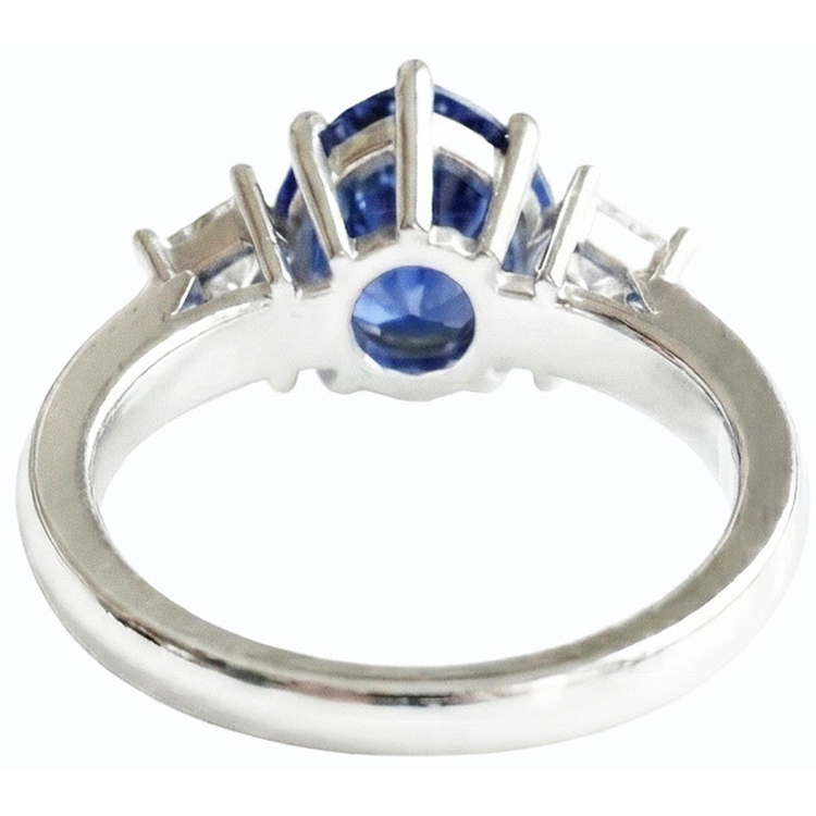 naturel pear diamant 3carats bague vue de face