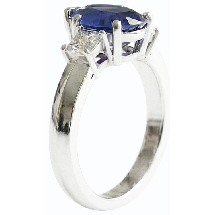 naturel pear diamant 3carats bague vue de profil