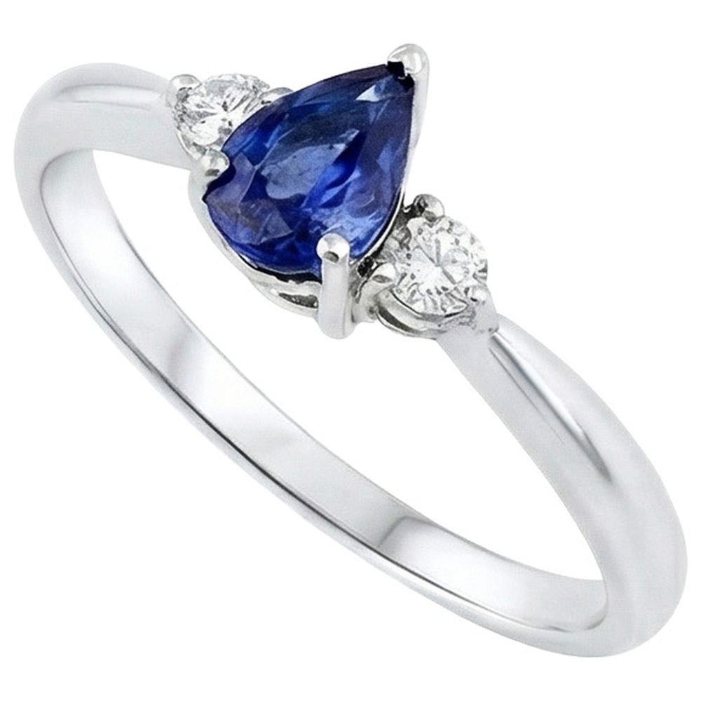 naturel round saphir 1.50carats bague détail rapproché
