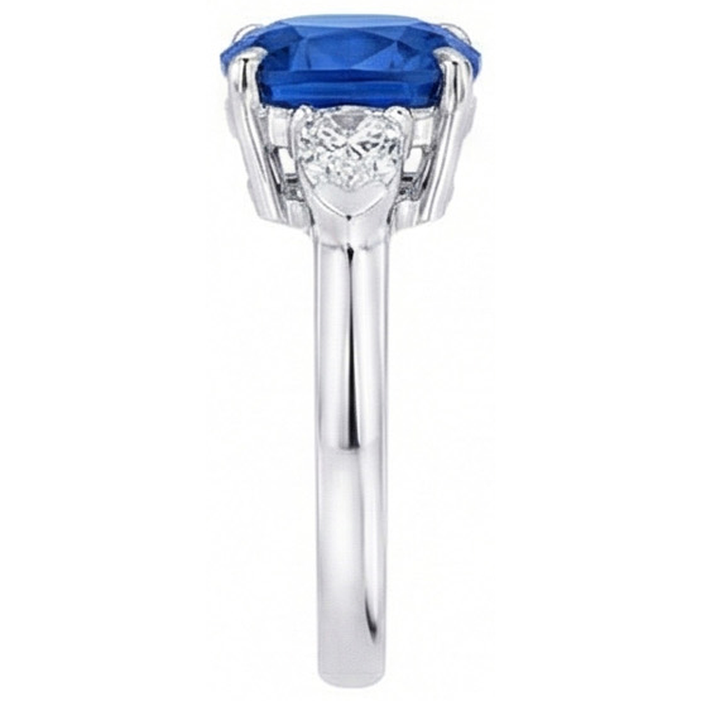 naturel cushion diamant 3.25carats bague vue de dessus