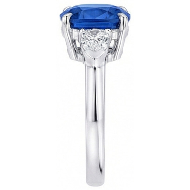 naturel cushion diamant 3.25carats bague vue de dessus