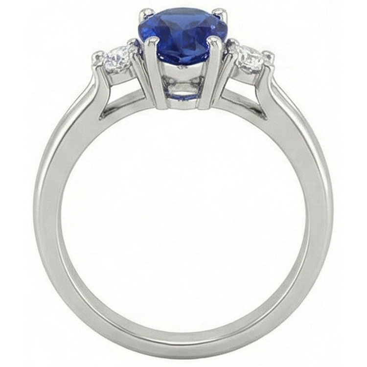 naturel pear diamant 1.70carats bague vue de profil
