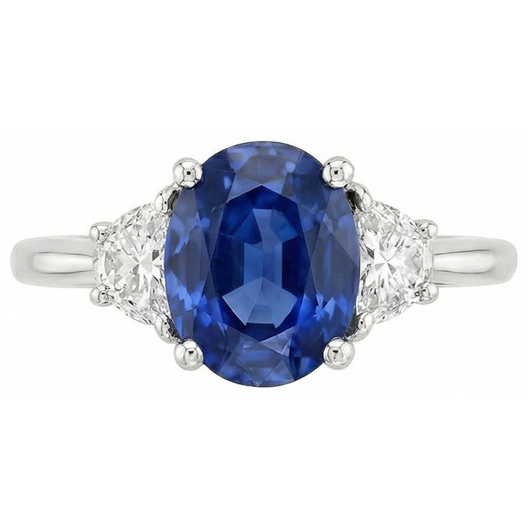 naturel oval diamant 2carats bague détail rapproché